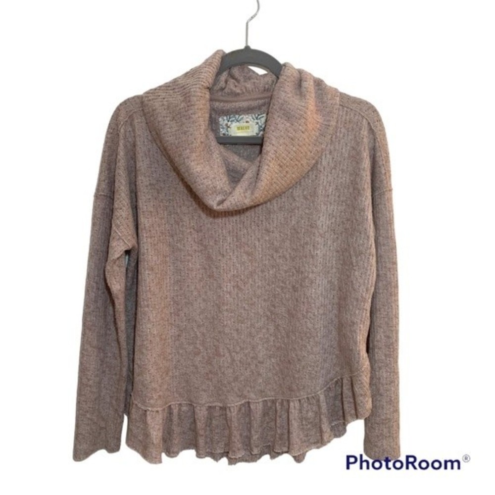 Maeve for Anthropology Addie Ruffled Hacci Pullover